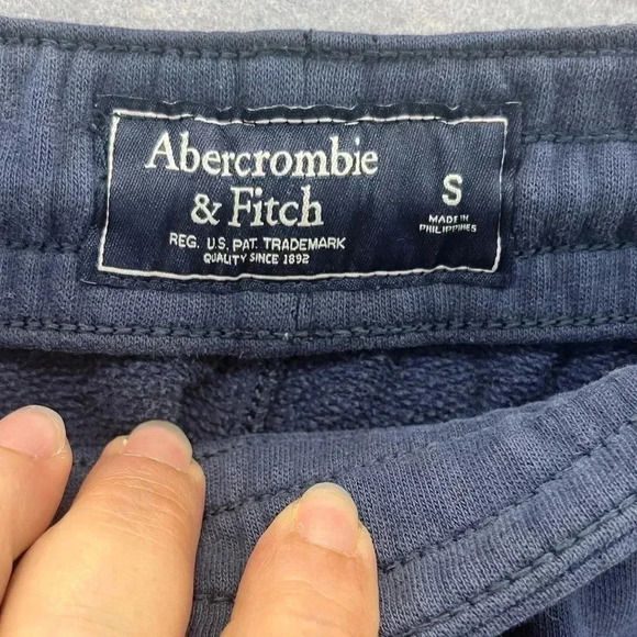 Abercrombie and Fitch blue logo joggers sweats drawstring Y2K 90’s - Picture 3 of 7